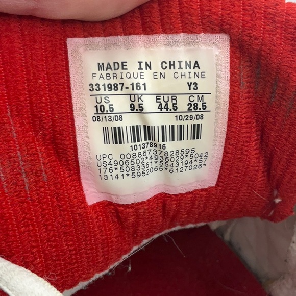 Nike Jordan 2.5 Team Shoes Men's Size 10.5 331987-161 White Red (2008) - Picture 2 of 6